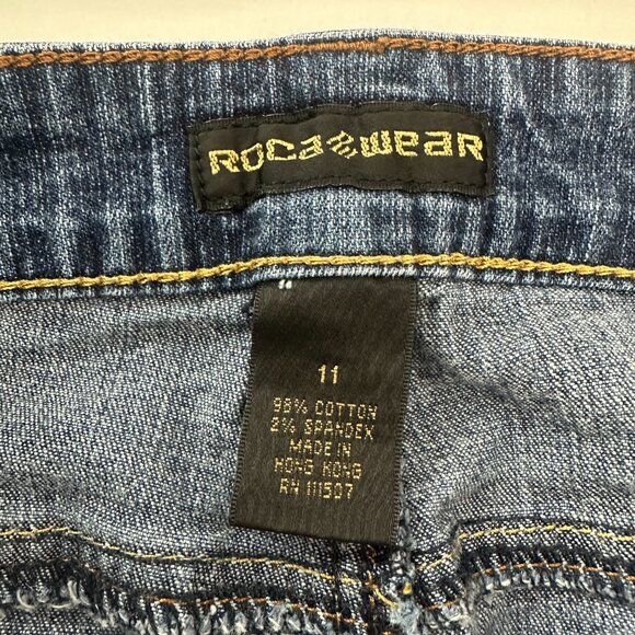 Rocawear Bootcut Women's size 11 Dark Wash Blue Denim Jeans - Picture 3 of 4